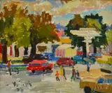 Ludmilla Meilerts, Gisborne, 1973, oil on board