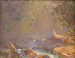 Rippling Melodies by Rubery Bennett, 1983, oil on board, sold Dec 2015
