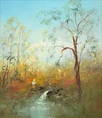 Children Under the Trees by David Boyd, oil on canvas, sold Dec 2015