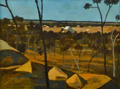 Landscape by Ray Crooke, oil on canvas, sold Dec 2015