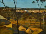 Landscape by Ray Crooke, oil on canvas, sold Dec 2015