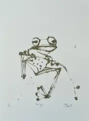 Tree Frog by John Olsen, 1973, lithograph, sold Dec 2015