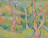 Donald Friend, The Garden at Batudjimbar, Bali, pastel on paper