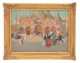 Ethel Carrick, St Mark's Square, Venice
