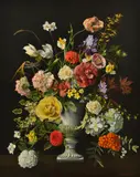 Dennis Ramsay, Still Life with Flowers, 1982, oil on board