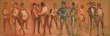 Ian Armstrong, Figures, 1969, oil on panel