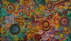 Minnie Pwerle, Bush Melon, acrylic on linen