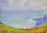 John Peter Russell, French Coastal View, 1907, watercolour