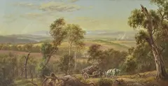 J. A. Turner, Team at Work, 1901, oil on canvas on board