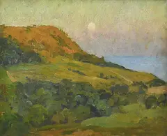 E. Phillips Fox, Moonrise, Stanwell Park, NSW, c.1914, oil on canvas