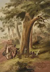 S. T. Gill, A Friendly Encounter, watercolour