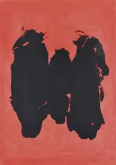 Three Figures by Robert Motherwell, 1989, lithograph in black and red on Somerset paper, sold Sep 2015