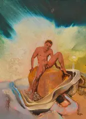 Ariel by James Gleeson, oil on panel, sold Sep 2015