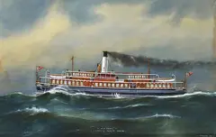 A.V. Gregory, SS Rosny, 1927, watercolour and gouache