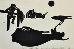 Christmas Greetings From Thake's Flat by Eric Anchor Thake, 1961, print (other), sold Aug 2015