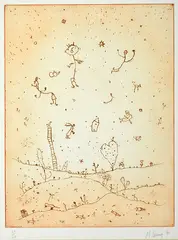 Michael Leunig, Dreamings, 1991, etching 27/60