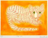 Charles Blackman, Top Cat, coloured etching A/P