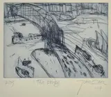John Olsen, The Bridge, 2004, etching 7/35