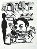 Charles Blackman, Model Airplane, lithograph A/P