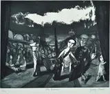 Garry Shead, The Bearers, 1997, etching 23/50