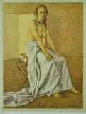 Brian Dunlop, Seated Nude of a Woman, 1985, lithograph 26/75