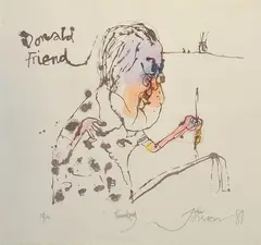 John Olsen, Thinking, 1981, lithograph 13/20