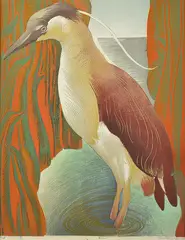 Murray Griffin, Heron, 1938, linocut 24/25