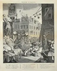 Beer Street by William Hogarth, engraving, sold Aug 2015