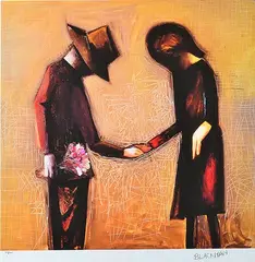 Charles Blackman, The Meeting, limited edition print A/P