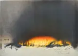 Tim Storrier, Fire, Delritary Air, screenprint 38/87