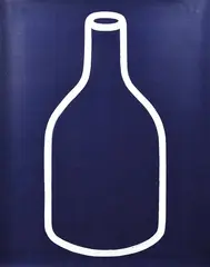 David Band, Untitled (Bottle on Blue Background), screenprint