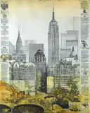 Jörg Schmeisser, Empire State Building, 1980, coloured etching 75/80