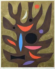 John Coburn, Resurrection Tree, 1978, screenprint 46/50