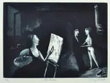 Garry Shead, The Studio, etching 29/75