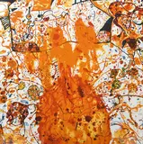 John Olsen, Clarendon Spring, Make Sure the Sun Wipes it's Feet, screenprint on silk 112/500