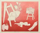 Charles Blackman, Atelier Rouge, etching A/P