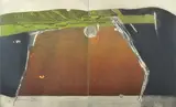 Bruno Leti, One Hectare, 1972, coloured etching, diptych, 10/25