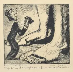 William Dyson, 'Yah! As I Thought Only Human After All', etching