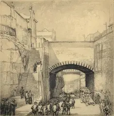 Edward Warner, Argyle Cut, etching 11/75