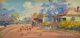 D'Arcy Doyle, All In Soccer, oil on canvas on board