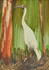 Standing Brolga by Albert Tucker, 1963, ripolin on board, sold Jun 2015