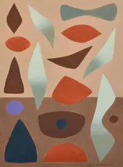 Study for Desert Bird V by John Coburn, gouache on paper, sold Jun 2015