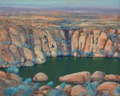 Brendon Darby, River Gorge, oil on canvas