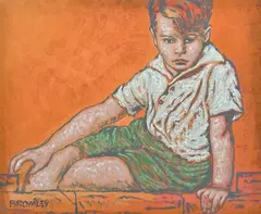 Boy by David Bromley, oil on linen, sold Jun 2015