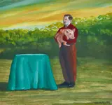 Graeme Drendel, i) Man with Pet, 1998, gouache on paper