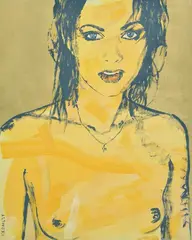 Belinda by David Bromley, 2003, acrylic on canvas, sold Jun 2015