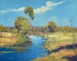 Herman Pekel, Werribee River, oil on canvas