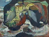 Seabirds by Clifton Pugh, 1989, oil on board, sold Jun 2015