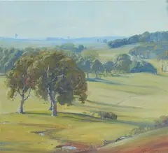 Oberon, NSW by Robert Johnson, oil on canvas laid on board, sold Jun 2015