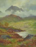 H. D. Hillier, In the Highlands, oil on canvas